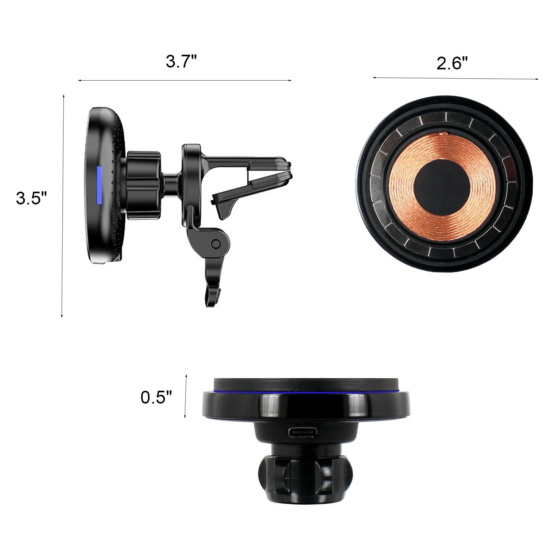 Magnetic Wireless Car Charger Mount For Fast Charging - Image 2