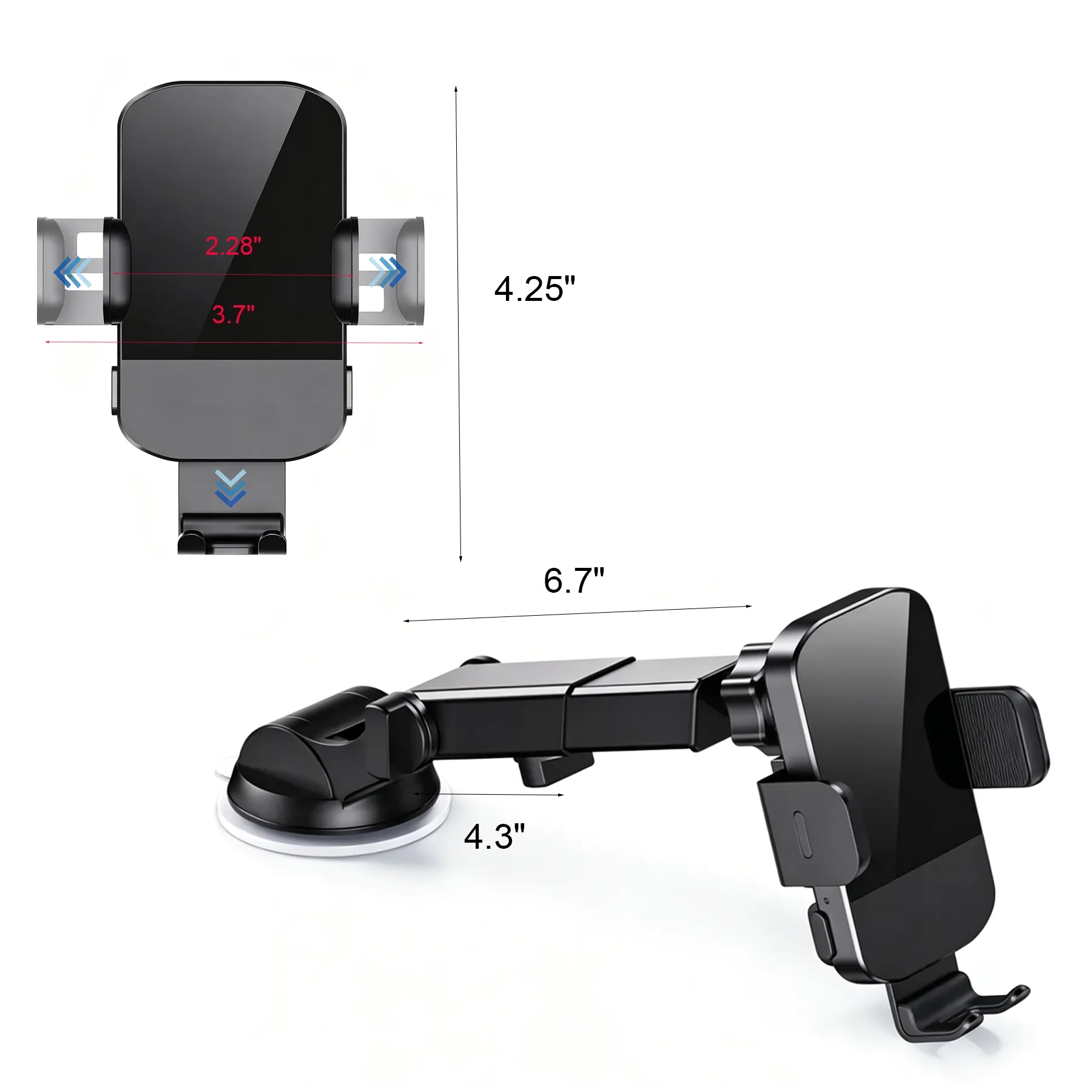 Smart Sensor 15W Car Wireless Charger Phone Holder - Image 2