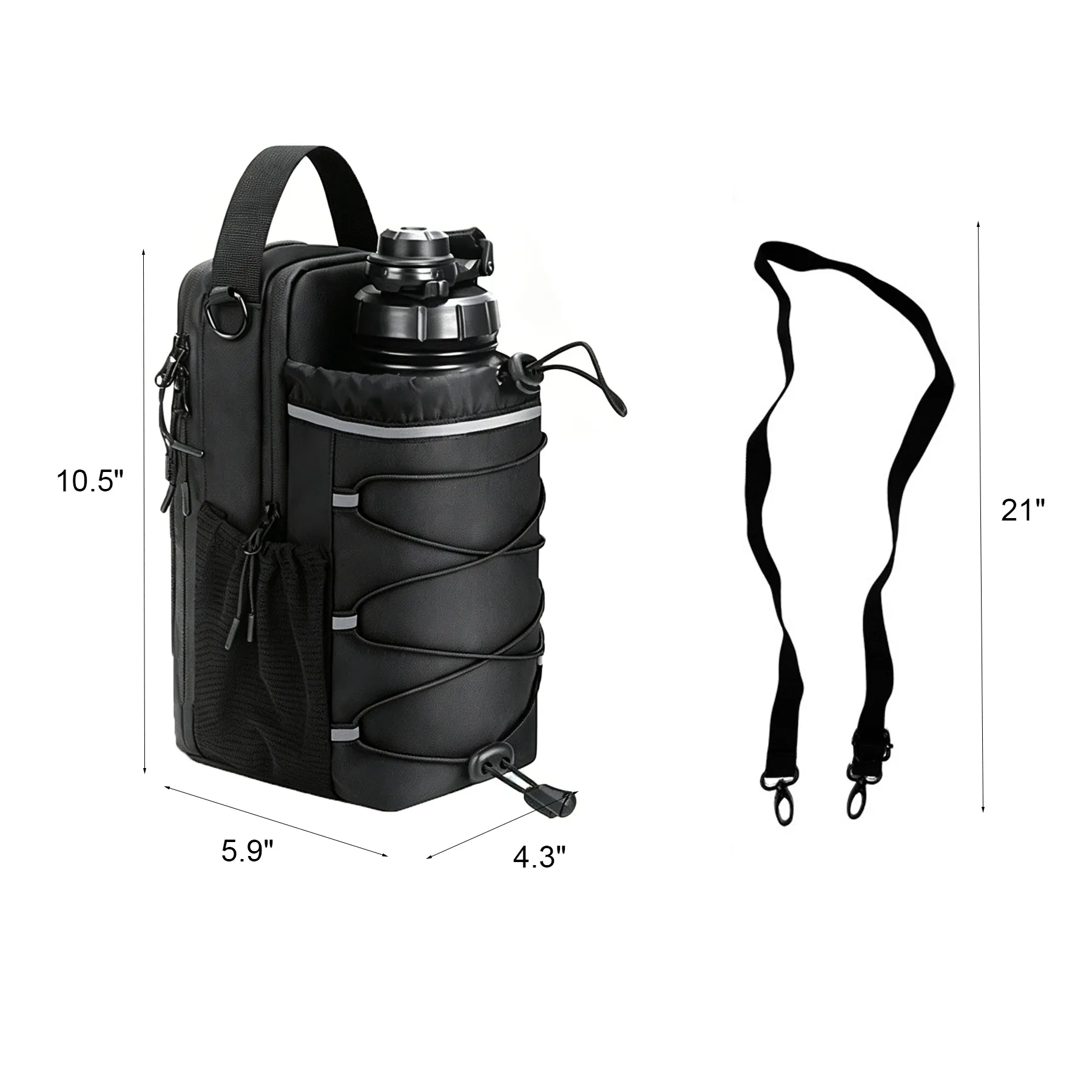 Magnetic Oxford Water Bottle Bag For Fitness Outings - Image 2