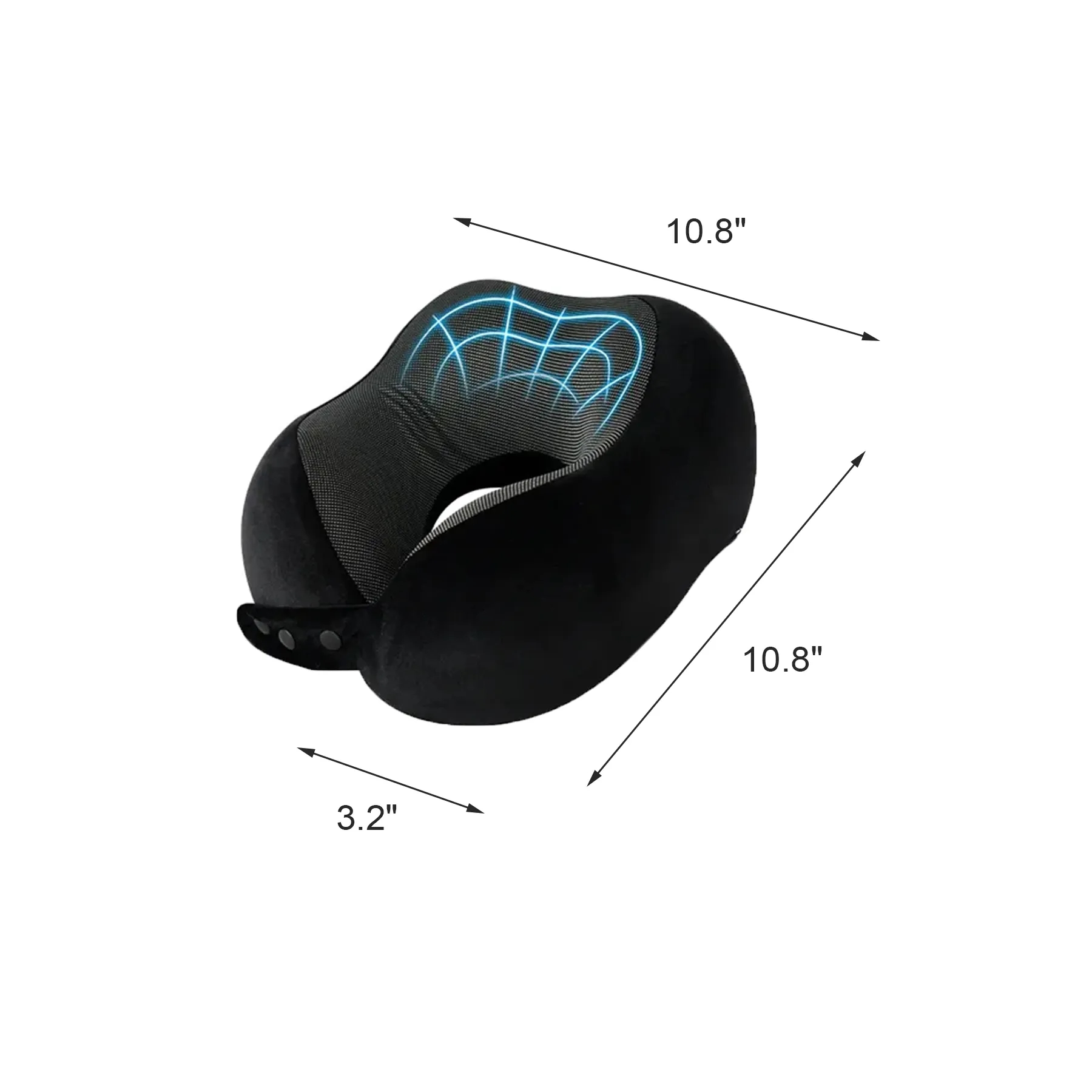 Memory Foam Travel Neck Pillow For Long Trip Comfort - Image 2