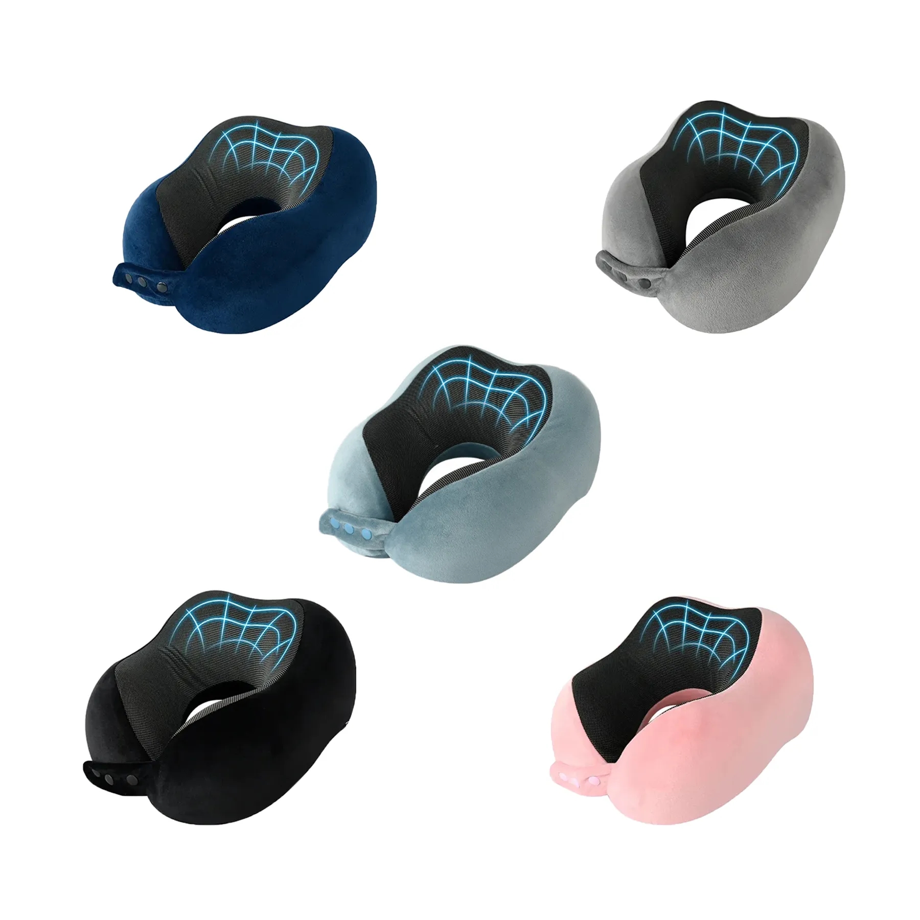 Memory Foam Travel Neck Pillow For Long Trip Comfort - Image 3