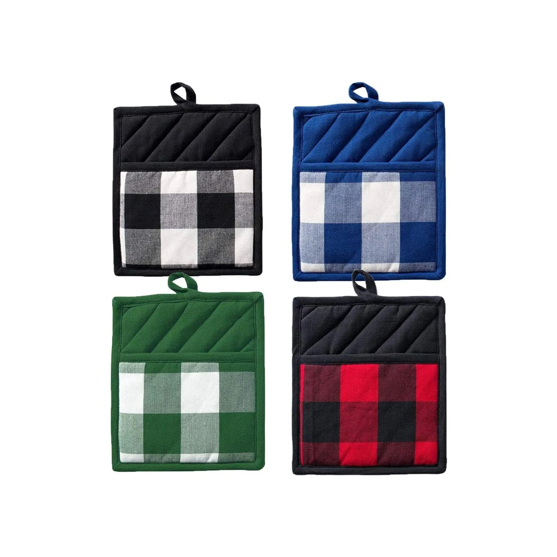 Heat Resistant Cotton Pocket Pot Holders For Kitchens - Image 3