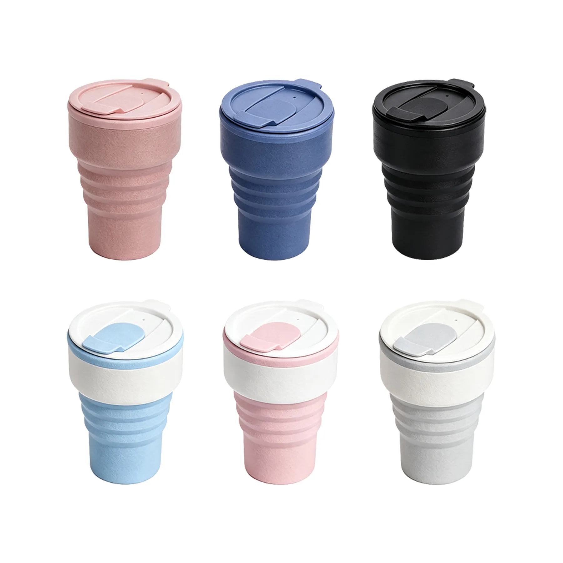 Collapsible 13 Oz Silicone Travel Coffee Mug With Lid - Image 3