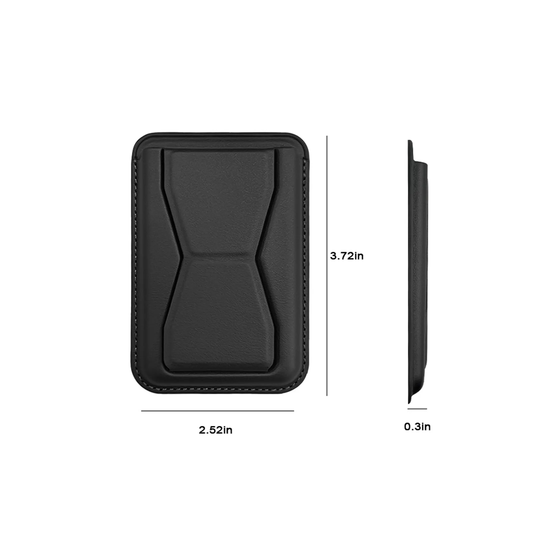 Magnetic PU Phone Card Wallet With Kickstand Holder - Image 2