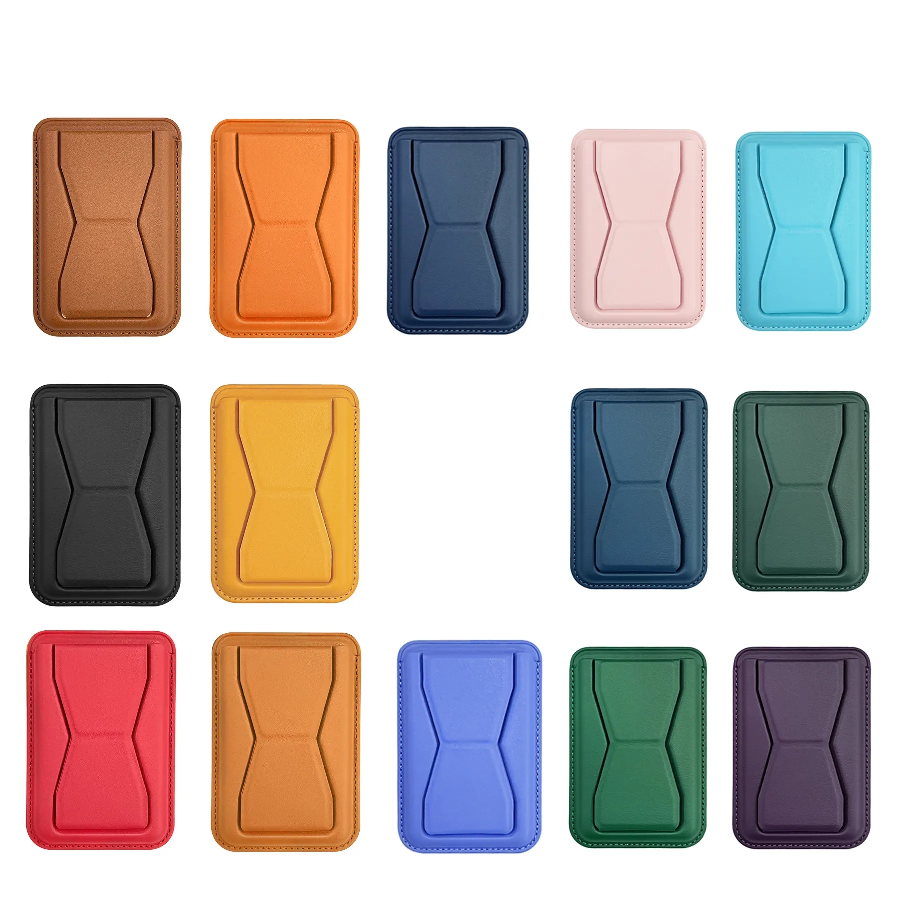 Magnetic PU Phone Card Wallet With Kickstand Holder - Image 3