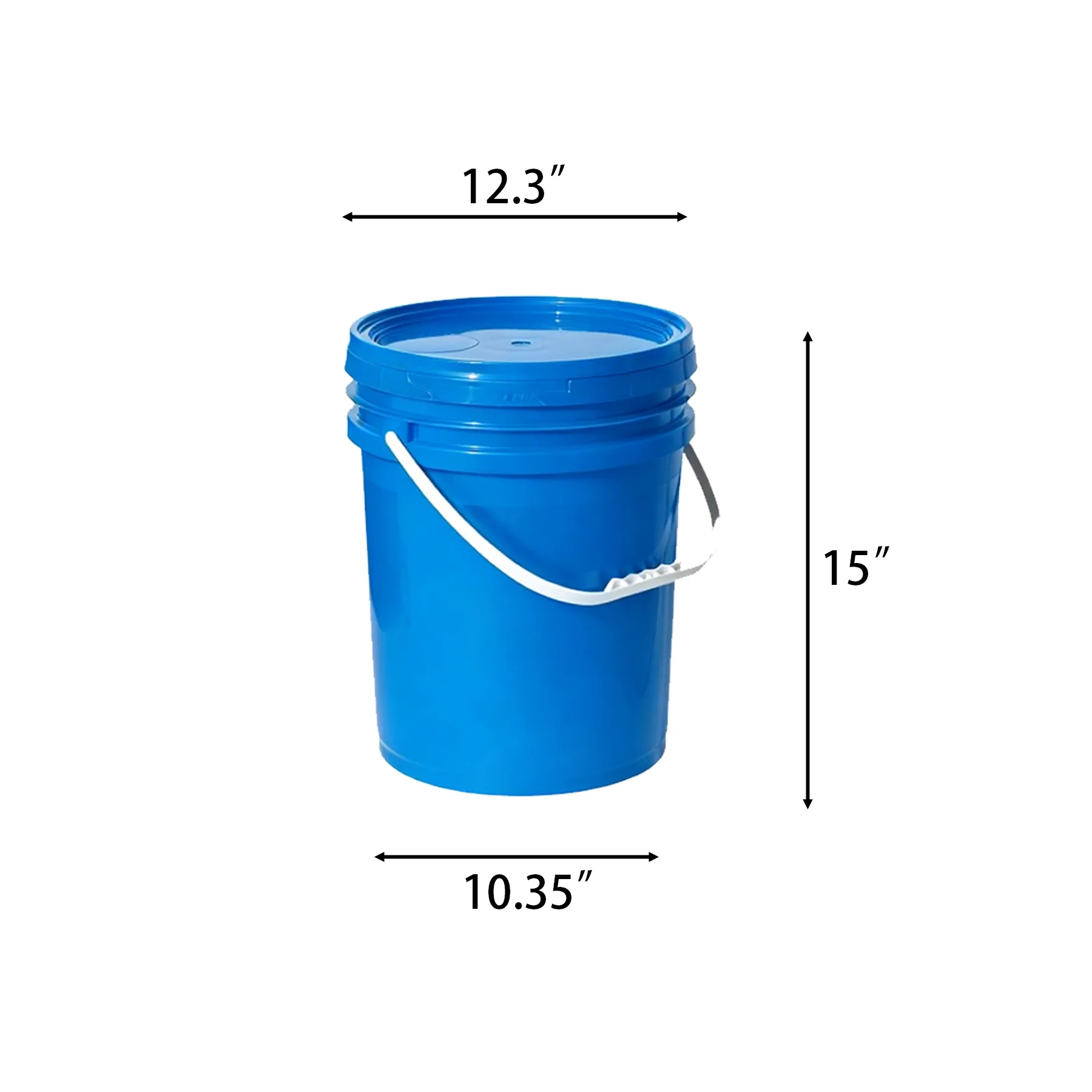 Five Gallon Plastic Bucket With Snap Lid And Handle - Image 2