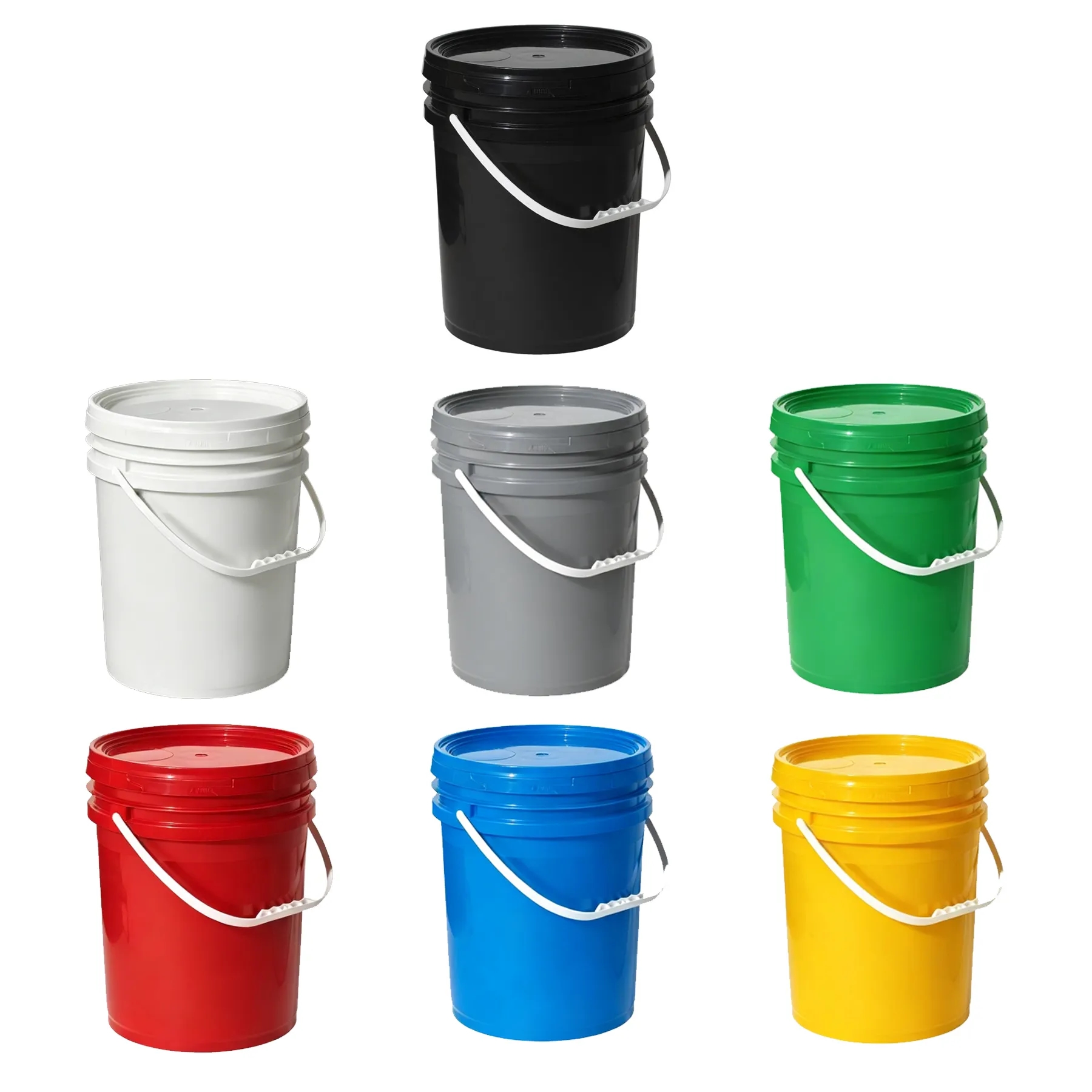 Five Gallon Plastic Bucket With Snap Lid And Handle - Image 3