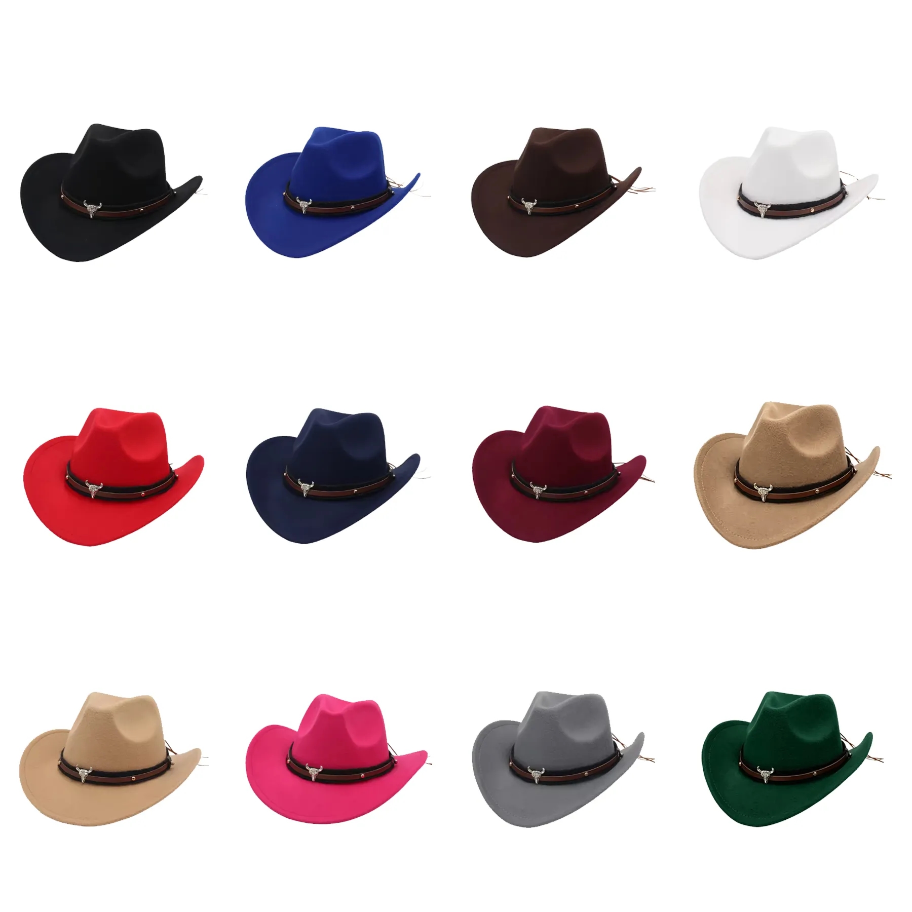 Classic Wide Brim Cowboy Hat For Western Outdoor Events - Image 3