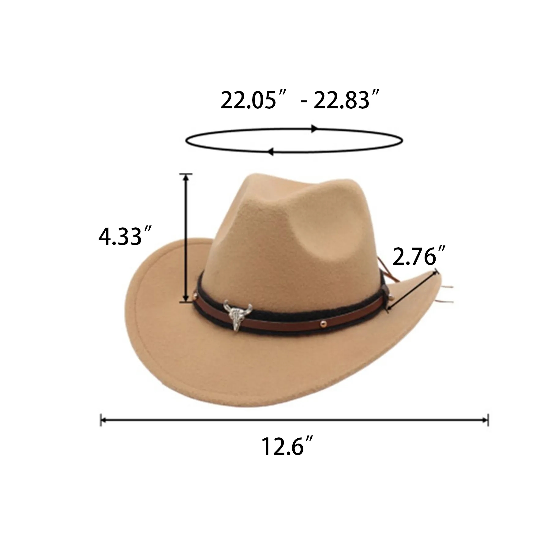 Classic Wide Brim Cowboy Hat For Western Outdoor Events - Image 2