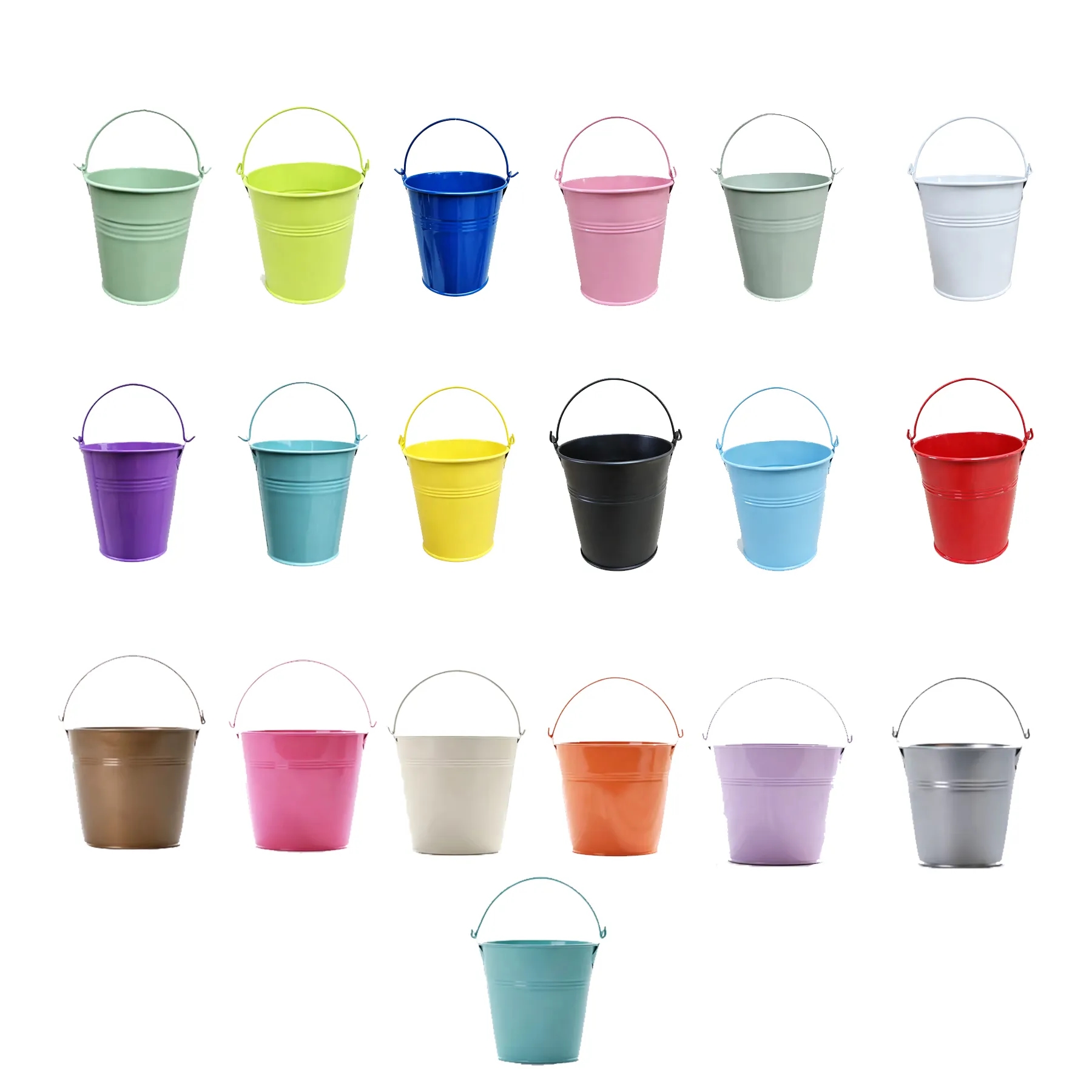 Mini Metal Buckets With Handle For Party And Storage - Image 3