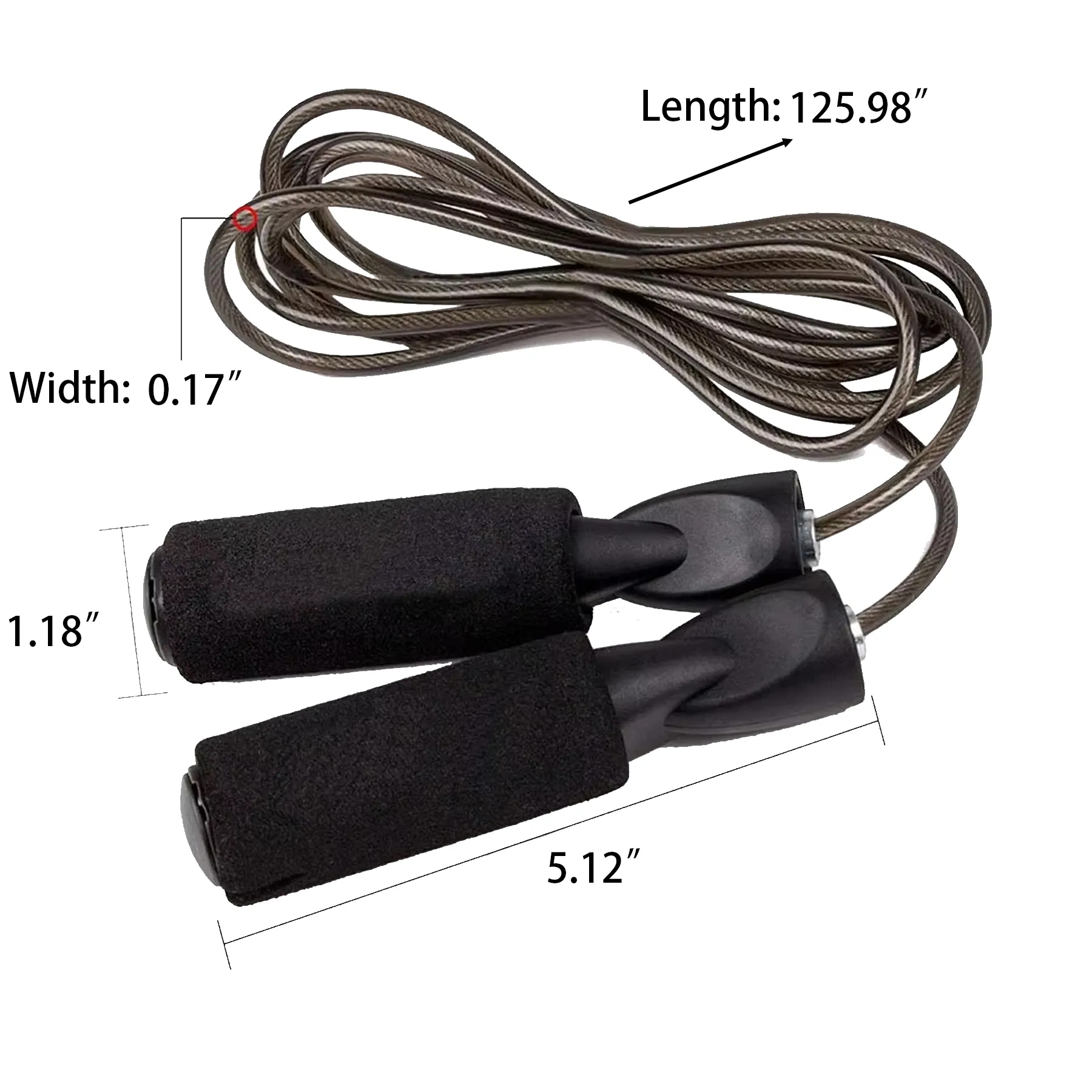 Adjustable Bearing Jump Rope With PVC Coated Cable - Image 2